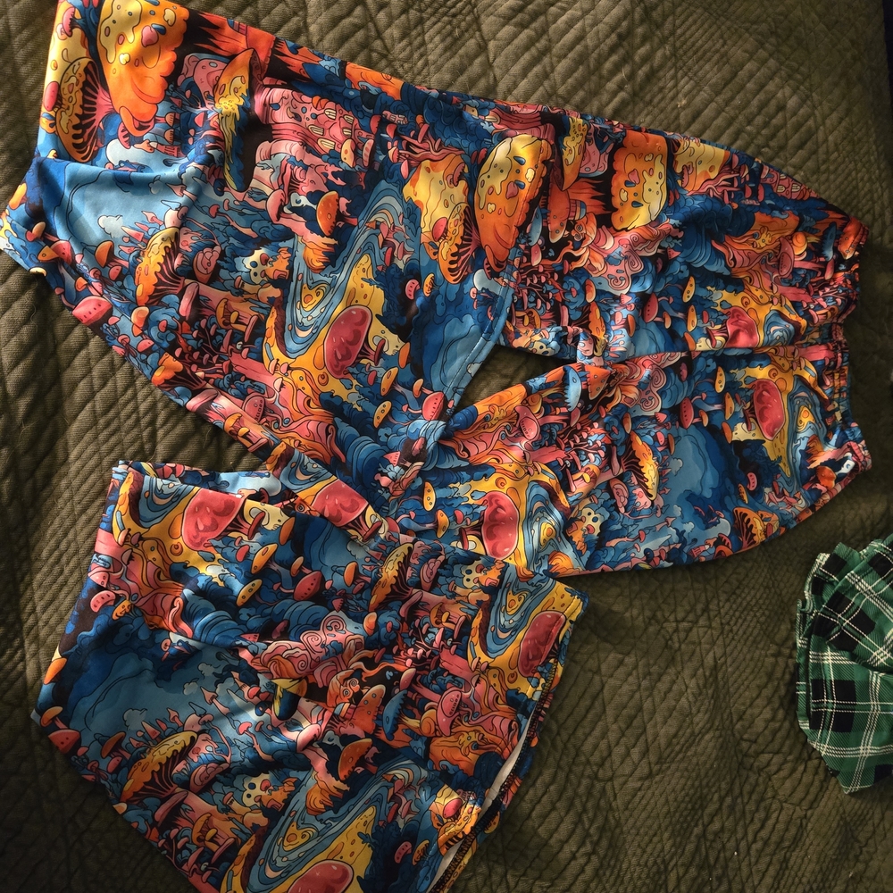 Colorful Psychedelic Print Flare Pants - Picture 3 of 5